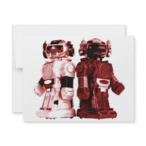 red robots invitation 