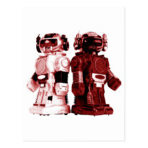 red robots postcard
