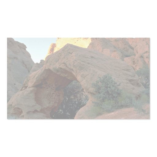 Red rock arch just north of Hurricane, Utah Business Card Templates (back side)