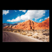 Red Rock Canyon Nevada Vector Graphic Poster posters