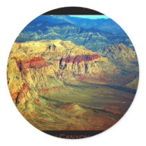 Red Rock Canyon _ Planet Art Series Round Sticker