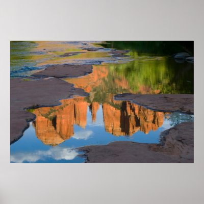 Red Rock Crossing Reflections 4156 Print by SedonaPosters