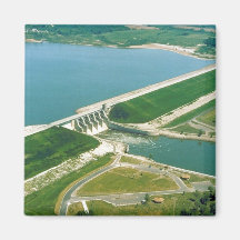 Red Rock Dam Refrigerator Magnet