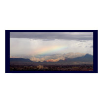 Red Rock Rainbow Poster posters