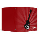 Red Rock Star Guitar Personalized Binders