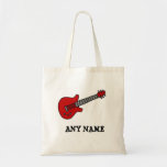 Red Rockin' Guitar Canvas Bag