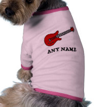Red Rockin' Guitar pet clothing