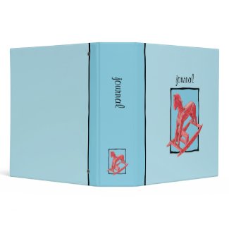 Red Rocking Horse blue Binder binder