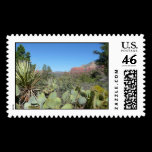 Red Rocks and Cacti Nature Photography Postage Sta