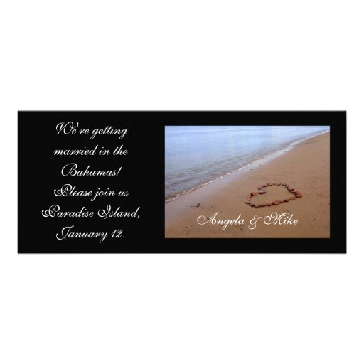 Red Rocks Heart in the Sand Invitations