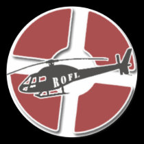Red RoFL Copter Sticker