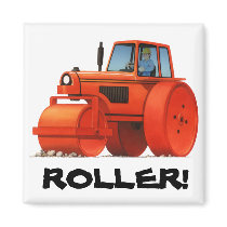 Red Roller Refrigerator Magnet