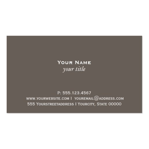 Red Rooster Business Card (back side)