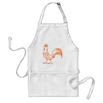 Red Rooster Crowing Aprons