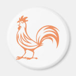 Red Rooster Crowing Fridge Magnet