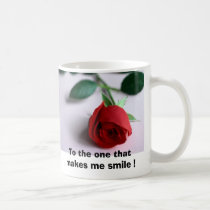 Red Rose #3, To the one that makes me smile ! mugs