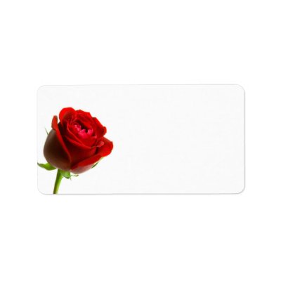 Red rose blank labels perfect for wedding thank you gifts 