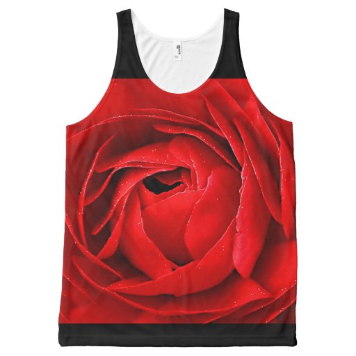 Red Rose All Over Print Tank Top Zazzle 6708