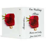 Red Rose and Gold Diamond Ring binders