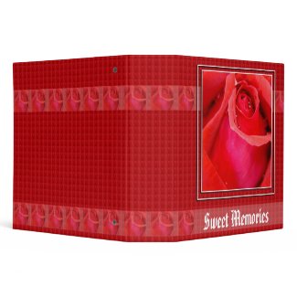 Red Rose Art Personalized Binder binder