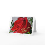 Red Rose Birthday-I love you Mom cards