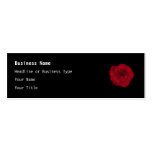 Red Rose. Black Background. Business Card Template