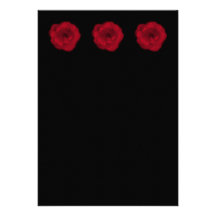 Red Rose. Black Background. Custom Invitations
