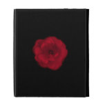 Red Rose. Black Background. iPad Folio Case