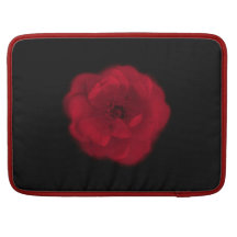 Red Rose. Black Background. Sleeve For MacBook Pro