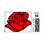 Red Rose Bloom postage