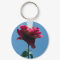 Red Rose Blue Sky Keychain