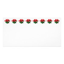 Red Rose Bouquet Customized Photo Card