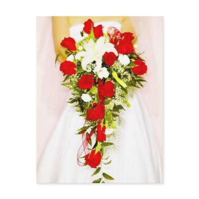 red rose bridal bouquet postcard red rose bridal bouquet postcard