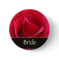 Red rose bride button by perfectpostage Red rose bride button