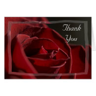 Red Rose Bridesmaid Thank You Note Card