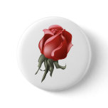 Red Rose Bud Button