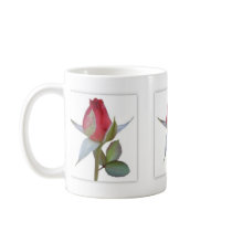 Red Rose Bud Panels mugs by AJsGraphics Red Rose Bud Panels mugs