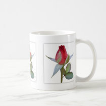 Red Rose Bud Panels mugs