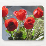 Red Rose Bunch Mousepad mousepads