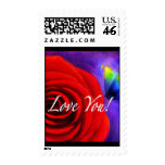 Red Rose Butterfly Painting - Multi Stamps