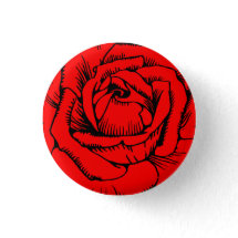 Red Rose Button