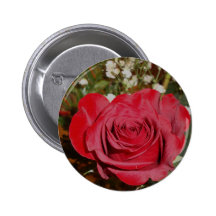 Red Rose Button