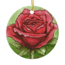 Red Rose Christmas Ornament ornaments