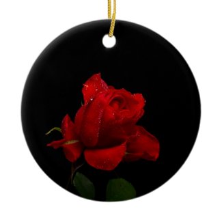 Red Rose Christmas Tree Ornament