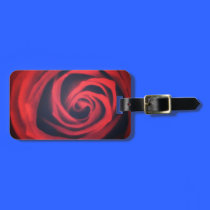 Red Rose Close up luggage tags