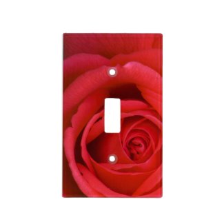 Red Rose Close-up Switch Plate Cover