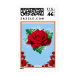 Red Rose Custom Postage (Med) postage