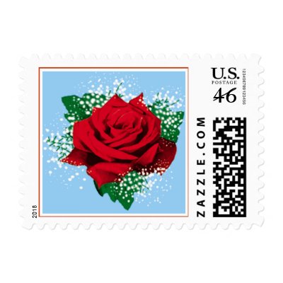 Red Rose custom postage (Sml)