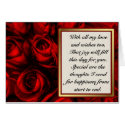 Red Rose Elegance - Customize inside text. cards