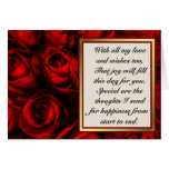 Red Rose Elegance - Customize inside text. cards